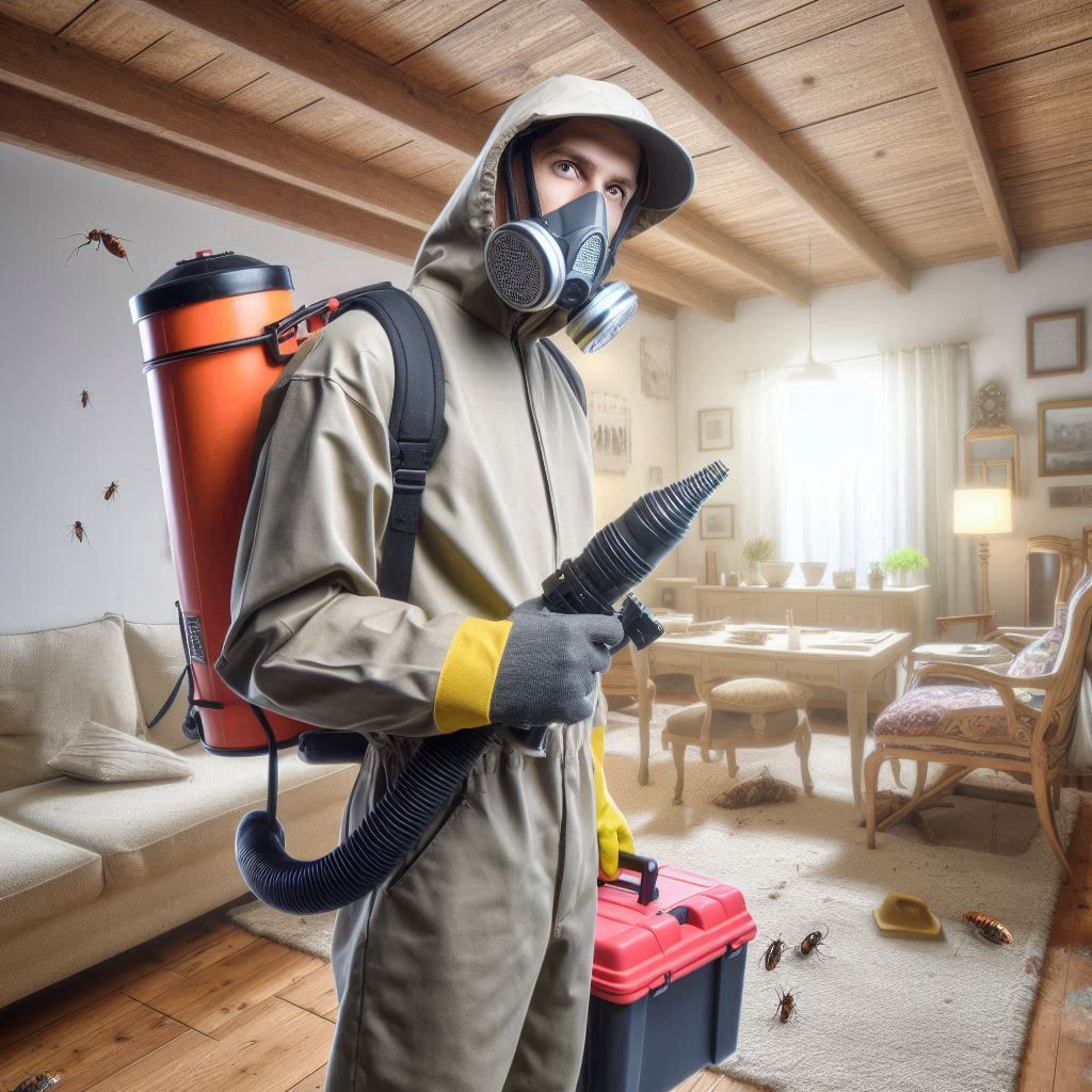 a person doing pest inspections